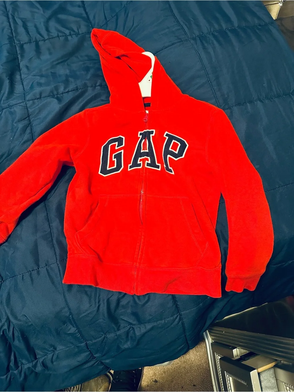 GAP Bright Red Kids Hooded Zip Sweatshirt